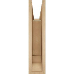 Ekena Millwork - BKTUR055X20X24LEC01RCPR - Timberthane Faux Wood Legacy Style Bracket, Traditional Ends, 5 1/2"W x 20"D x 24"H, Primed Tan