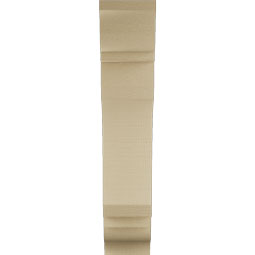 Ekena Millwork - BKTUR055X20X28LEC01RCPR - Timberthane Faux Wood Legacy Style Bracket, Traditional Ends, 5 1/2"W x 20"D x 28"H, Primed Tan