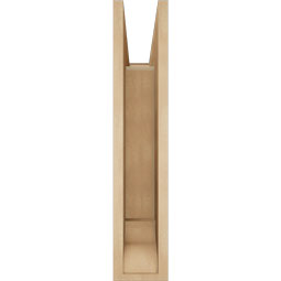 Ekena Millwork - BKTUR055X20X28LEC01RCPR - Timberthane Faux Wood Legacy Style Bracket, Traditional Ends, 5 1/2"W x 20"D x 28"H, Primed Tan