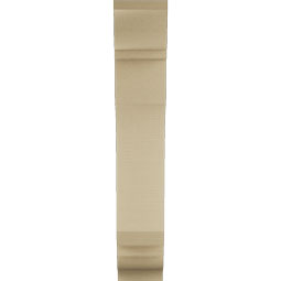 Ekena Millwork - BKTUR055X20X32LEC01RCPR - Timberthane Faux Wood Legacy Style Bracket, Traditional Ends, 5 1/2"W x 20"D x 32"H, Primed Tan