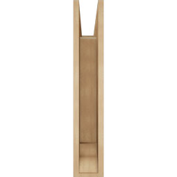Ekena Millwork - BKTUR055X20X32LEC01RCPR - Timberthane Faux Wood Legacy Style Bracket, Traditional Ends, 5 1/2"W x 20"D x 32"H, Primed Tan
