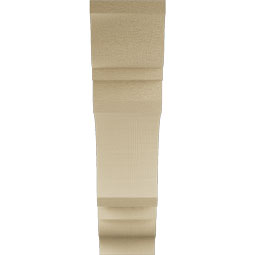Ekena Millwork - BKTUR055X22X22LEC01RCPR - Timberthane Faux Wood Legacy Style Bracket, Traditional Ends, 5 1/2"W x 22"D x 22"H, Primed Tan