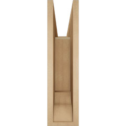 Ekena Millwork - BKTUR055X22X22LEC01RCPR - Timberthane Faux Wood Legacy Style Bracket, Traditional Ends, 5 1/2"W x 22"D x 22"H, Primed Tan