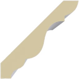 Ekena Millwork - MLD02X01X03CL - Endurathane Classic Crown Moulding, 2 1/4"H x 2 1/4"P x 3 1/8"F x 94 1/2"L, Factory Primed