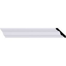 Ekena Millwork - MLD02X01X03CL - Endurathane Classic Crown Moulding, 2 1/4"H x 2 1/4"P x 3 1/8"F x 94 1/2"L, Factory Primed
