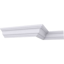 Ekena Millwork - MLD02X01X03CL - Endurathane Classic Crown Moulding, 2 1/4"H x 2 1/4"P x 3 1/8"F x 94 1/2"L, Factory Primed