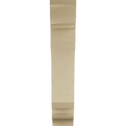 Ekena Millwork - BKTUR055X22X30LEC01RCPR - Timberthane Faux Wood Legacy Style Bracket, Traditional Ends, 5 1/2"W x 22"D x 30"H, Primed Tan