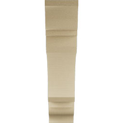 Ekena Millwork - BKTUR055X24X24LEC01RCPR - Timberthane Faux Wood Legacy Style Bracket, Traditional Ends, 5 1/2"W x 24"D x 24"H, Primed Tan