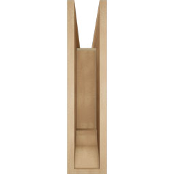 Ekena Millwork - BKTUR055X24X24LEC01RCPR - Timberthane Faux Wood Legacy Style Bracket, Traditional Ends, 5 1/2"W x 24"D x 24"H, Primed Tan