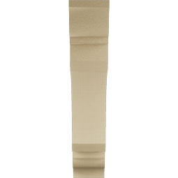 Ekena Millwork - BKTUR055X24X28LEC01RCPR - Timberthane Faux Wood Legacy Style Bracket, Traditional Ends, 5 1/2"W x 24"D x 28"H, Primed Tan