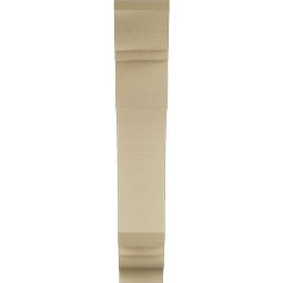 Ekena Millwork - BKTUR055X24X32LEC01RCPR - Timberthane Faux Wood Legacy Style Bracket, Traditional Ends, 5 1/2"W x 24"D x 32"H, Primed Tan