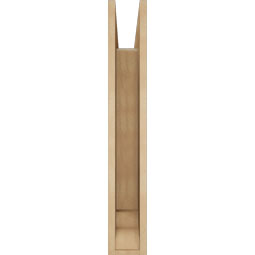 Ekena Millwork - BKTUR055X24X36LEC01RCPR - Timberthane Faux Wood Legacy Style Bracket, Traditional Ends, 5 1/2"W x 24"D x 36"H, Primed Tan