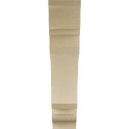 Ekena Millwork - BKTUR055X26X26LEC01RCPR - Timberthane Faux Wood Legacy Style Bracket, Traditional Ends, 5 1/2"W x 26"D x 26"H, Primed Tan
