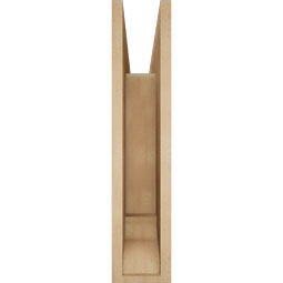Ekena Millwork - BKTUR055X26X26LEC01RCPR - Timberthane Faux Wood Legacy Style Bracket, Traditional Ends, 5 1/2"W x 26"D x 26"H, Primed Tan