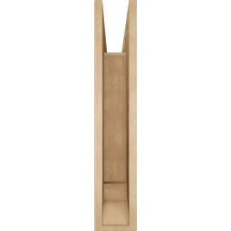 Ekena Millwork - BKTUR055X26X30LEC01RCPR - Timberthane Faux Wood Legacy Style Bracket, Traditional Ends, 5 1/2"W x 26"D x 30"H, Primed Tan