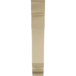 Ekena Millwork - BKTUR055X26X34LEC01RCPR - Timberthane Faux Wood Legacy Style Bracket, Traditional Ends, 5 1/2"W x 26"D x 34"H, Primed Tan