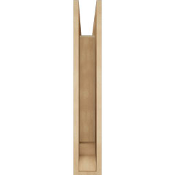 Ekena Millwork - BKTUR055X26X34LEC01RCPR - Timberthane Faux Wood Legacy Style Bracket, Traditional Ends, 5 1/2"W x 26"D x 34"H, Primed Tan