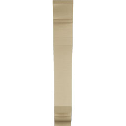 Ekena Millwork - BKTUR055X26X38LEC01RCPR - Timberthane Faux Wood Legacy Style Bracket, Traditional Ends, 5 1/2"W x 26"D x 38"H, Primed Tan