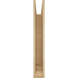 Ekena Millwork - BKTUR055X26X38LEC01RCPR - Timberthane Faux Wood Legacy Style Bracket, Traditional Ends, 5 1/2"W x 26"D x 38"H, Primed Tan