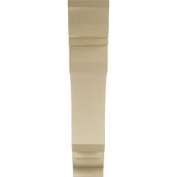 Ekena Millwork - BKTUR055X28X28LEC01RCPR - Timberthane Faux Wood Legacy Style Bracket, Traditional Ends, 5 1/2"W x 28"D x 28"H, Primed Tan