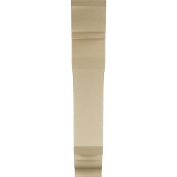 Ekena Millwork - BKTUR055X28X32LEC01RCPR - Timberthane Faux Wood Legacy Style Bracket, Traditional Ends, 5 1/2"W x 28"D x 32"H, Primed Tan