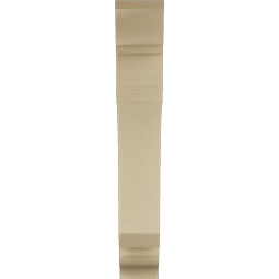 Ekena Millwork - BKTUR055X28X36LEC01RCPR - Timberthane Faux Wood Legacy Style Bracket, Traditional Ends, 5 1/2"W x 28"D x 36"H, Primed Tan
