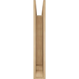 Ekena Millwork - BKTUR055X28X36LEC01RCPR - Timberthane Faux Wood Legacy Style Bracket, Traditional Ends, 5 1/2"W x 28"D x 36"H, Primed Tan