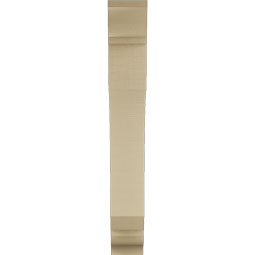 Ekena Millwork - BKTUR055X28X40LEC01RCPR - Timberthane Faux Wood Legacy Style Bracket, Traditional Ends, 5 1/2"W x 28"D x 40"H, Primed Tan