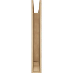 Ekena Millwork - BKTUR055X28X40LEC01RCPR - Timberthane Faux Wood Legacy Style Bracket, Traditional Ends, 5 1/2"W x 28"D x 40"H, Primed Tan