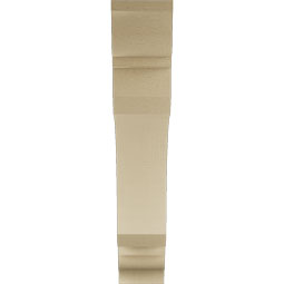 Ekena Millwork - BKTUR055X30X30LEC01RCPR - Timberthane Faux Wood Legacy Style Bracket, Traditional Ends, 5 1/2"W x 30"D x 30"H, Primed Tan