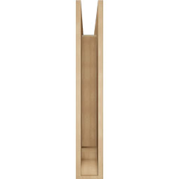 Ekena Millwork - BKTUR055X30X36LEC01RCPR - Timberthane Faux Wood Legacy Style Bracket, Traditional Ends, 5 1/2"W x 30"D x 36"H, Primed Tan