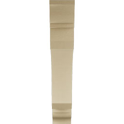 Ekena Millwork - BKTUR055X32X32LEC01RCPR - Timberthane Faux Wood Legacy Style Bracket, Traditional Ends, 5 1/2"W x 32"D x 32"H, Primed Tan