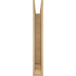 Ekena Millwork - BKTUR055X32X40LEC01RCPR - Timberthane Faux Wood Legacy Style Bracket, Traditional Ends, 5 1/2"W x 32"D x 40"H, Primed Tan