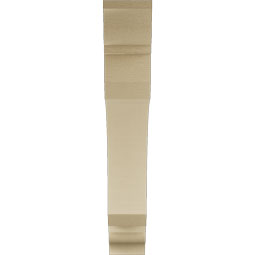 Ekena Millwork - BKTUR055X34X34LEC01RCPR - Timberthane Faux Wood Legacy Style Bracket, Traditional Ends, 5 1/2"W x 34"D x 34"H, Primed Tan