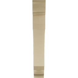 Ekena Millwork - BKTUR055X34X38LEC01RCPR - Timberthane Faux Wood Legacy Style Bracket, Traditional Ends, 5 1/2"W x 34"D x 38"H, Primed Tan