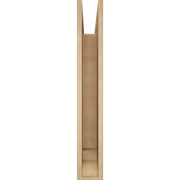 Ekena Millwork - BKTUR055X34X38LEC01RCPR - Timberthane Faux Wood Legacy Style Bracket, Traditional Ends, 5 1/2"W x 34"D x 38"H, Primed Tan