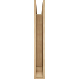 Ekena Millwork - BKTUR055X34X40LEC01RCPR - Timberthane Faux Wood Legacy Style Bracket, Traditional Ends, 5 1/2"W x 34"D x 40"H, Primed Tan