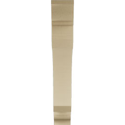 Ekena Millwork - BKTUR055X36X36LEC01RCPR - Timberthane Faux Wood Legacy Style Bracket, Traditional Ends, 5 1/2"W x 36"D x 36"H, Primed Tan