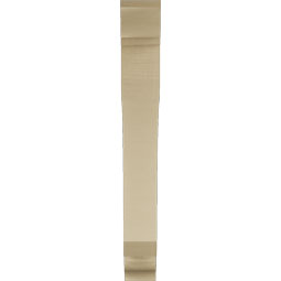 Ekena Millwork - BKTUR055X36X44LEC01RCPR - Timberthane Faux Wood Legacy Style Bracket, Traditional Ends, 5 1/2"W x 36"D x 44"H, Primed Tan