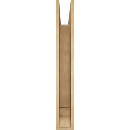 Ekena Millwork - BKTUR055X38X38LEC01RCPR - Timberthane Faux Wood Legacy Style Bracket, Traditional Ends, 5 1/2"W x 38"D x 38"H, Primed Tan