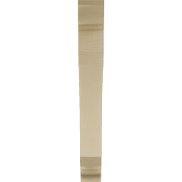 Ekena Millwork - BKTUR055X38X44LEC01RCPR - Timberthane Faux Wood Legacy Style Bracket, Traditional Ends, 5 1/2"W x 38"D x 44"H, Primed Tan