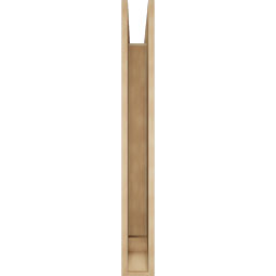 Ekena Millwork - BKTUR055X38X46LEC01RCPR - Timberthane Faux Wood Legacy Style Bracket, Traditional Ends, 5 1/2"W x 38"D x 46"H, Primed Tan