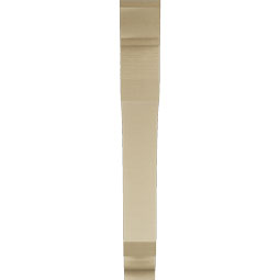 Ekena Millwork - BKTUR055X40X44LEC01RCPR - Timberthane Faux Wood Legacy Style Bracket, Traditional Ends, 5 1/2"W x 40"D x 44"H, Primed Tan