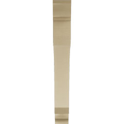 Ekena Millwork - BKTUR055X44X44LEC01RCPR - Timberthane Faux Wood Legacy Style Bracket, Traditional Ends, 5 1/2"W x 44"D x 44"H, Primed Tan