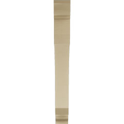 Ekena Millwork - BKTUR055X44X48LEC01RCPR - Timberthane Faux Wood Legacy Style Bracket, Traditional Ends, 5 1/2"W x 44"D x 48"H, Primed Tan