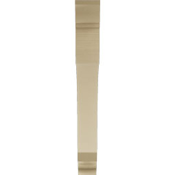 Ekena Millwork - BKTUR055X46X46LEC01RCPR - Timberthane Faux Wood Legacy Style Bracket, Traditional Ends, 5 1/2"W x 46"D x 46"H, Primed Tan