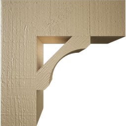 Ekena Millwork - BKTURLEC44 - Timberthane Rough Cedar Faux Wood Legacy Block Bracket