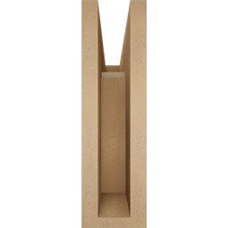 Ekena Millwork - BKTURLEC44 - Timberthane Rough Cedar Faux Wood Legacy Block Bracket