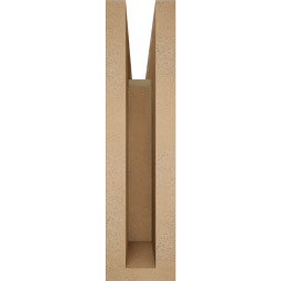 Ekena Millwork - BKTUR035X14X14LEC05RCPR - Timberthane Faux Wood Legacy Style Bracket, Block Ends, 3 1/2"W x 14"D x 14"H, Primed Tan