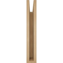 Ekena Millwork - BKTUR035X14X22LEC05RCPR - Timberthane Faux Wood Legacy Style Bracket, Block Ends, 3 1/2"W x 14"D x 22"H, Primed Tan